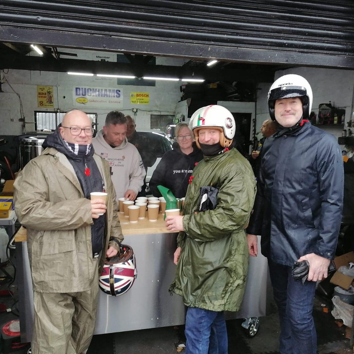 Tea and coffee for riders at one of our bike meets
