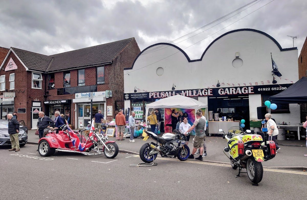 A bike meet on Pelsall High Street